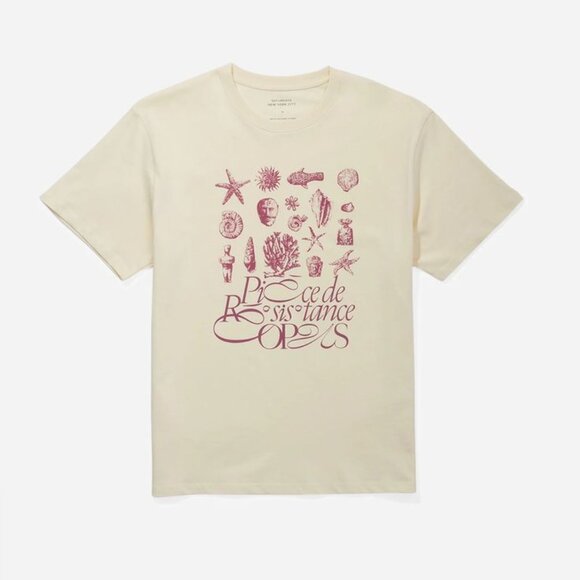 Saturdays NYC Cream Graphic Tee (UNISEX) - Picture 1 of 5